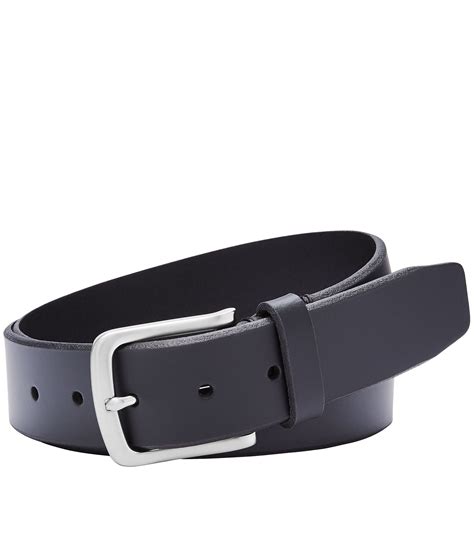 Fossil Men's Black Leather Belt, Teague Black, 36 .